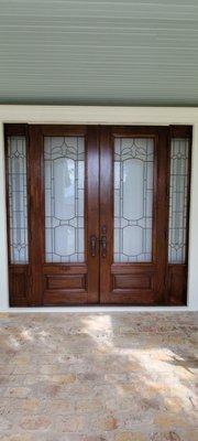 Wood Door Re-finish by Advanced Painting Specialist