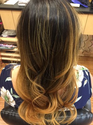 Ombré blonde with CASSIE