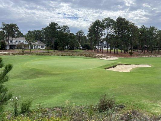 #14 carded a 40 yard hole out, elevated green, I never saw it go in, photo is taken from #15 tee box