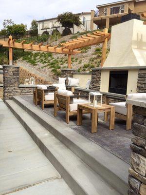 Outdoor entertainment area.