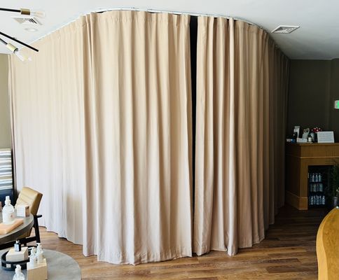 Privacy drape in a work space