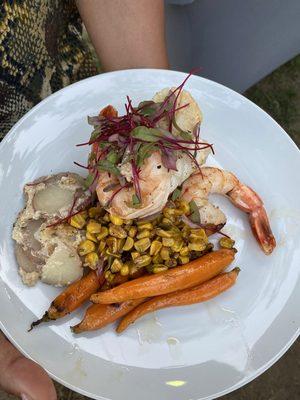 Sea Bass and Colossal Shrimp