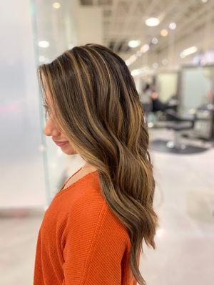 Balayage to blend those sparkles!