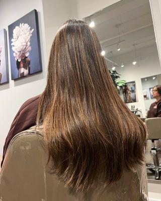 Golden brownie balayage