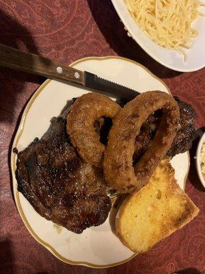 Phenomenal steak and onion ring