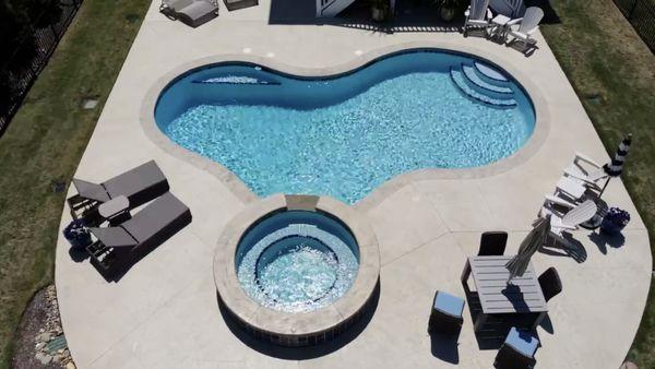 Pool and Spa Drone Picture