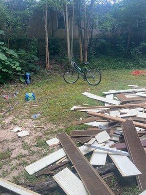 Bike-moved from my patio and left out in the rain. This is what I saw when I returned home.