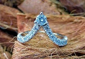 V Shaped Custom Diamond Ring