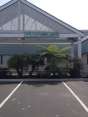 The Natural Edge sign from the street