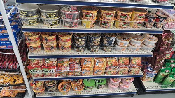 Assorted instant noodles