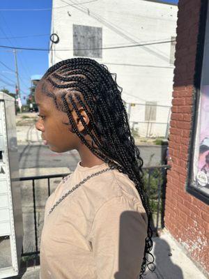 Boho cornrows