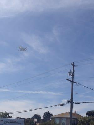 Space Shuttle flying over us in Monterey, CA