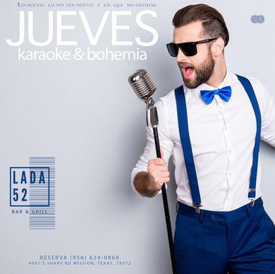 Jueves bohemio y kareoke