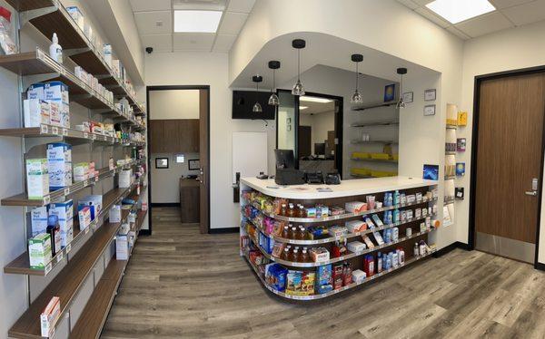 Front counter and OTC area