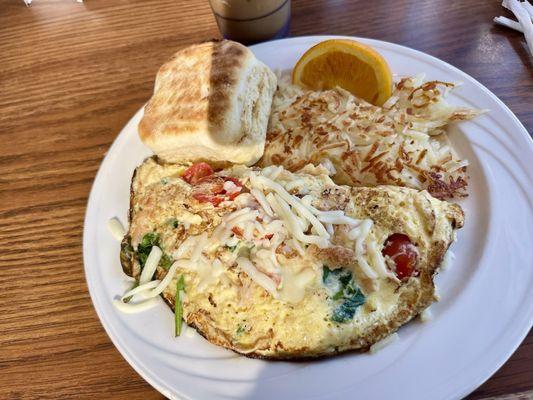 Lobster omelette.