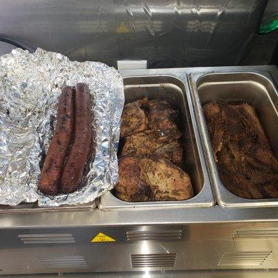 Smoked  Sausage, Chicken, Beef Brisket