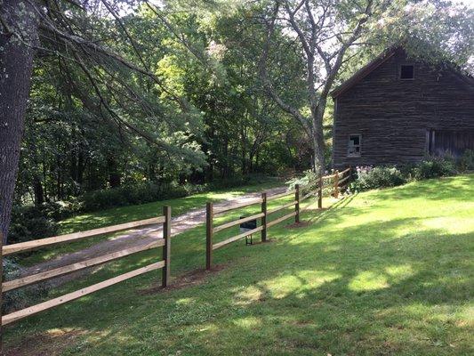 Split rail fence completed by MVPS