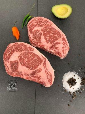 USDA Prime Boneless Ribeye. Look at that marbling!