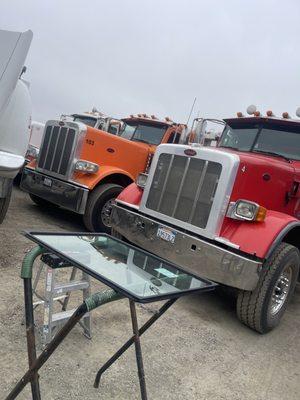 Peterbilt front windshield