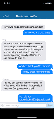 BS, he never delivered and I got points, reported to insurance, AND i had to pay the speeding penalty of $550 + another superspeeder thing