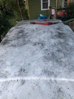 Top of my van before pressure washing