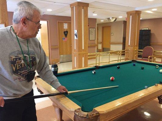 My dad's favorite pastime - pool!