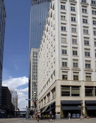 Located on the corner of 9th and Nicollet in Downtown Minneapolis