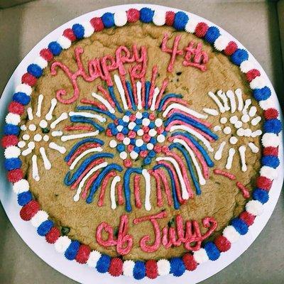 Advertised cookie cake on their Facebook page. Clearly, not what you really get.