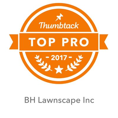 BH Lawnscape was presented the Top Pro Award in 2017 by Thumbtack