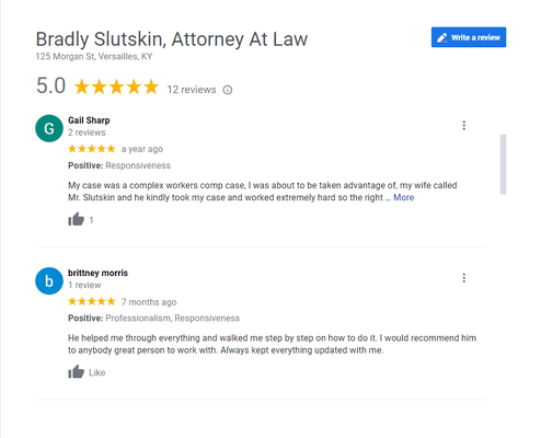 former client reviews