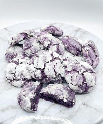 Ube Crinkle Cookies