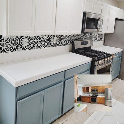 Kitchen cabinets 2 colors