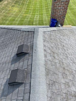 Roof ridge cap replacement