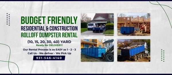 Residential & Construction Dumpster Rental