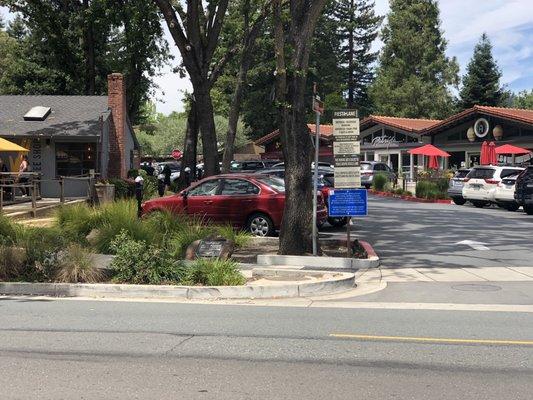 Monday, June 24, 2019: front of plaza at northwest corner of Lafayette Cir. and Fiesta Ln.