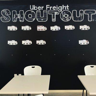 For Uber Freight's recognition wall