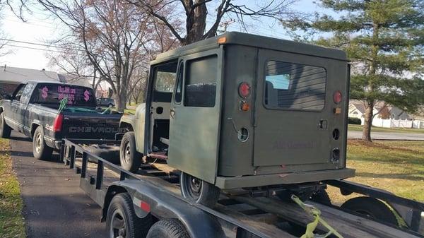 We buy just about any old project car.  Most junk car buyers won't.  This is an old mail jeep that the owner finally decided ...