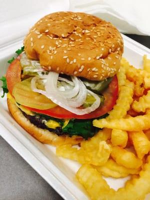 Wednesday Cheeseburger & Fries Special - $5.99 - Best Burger!!