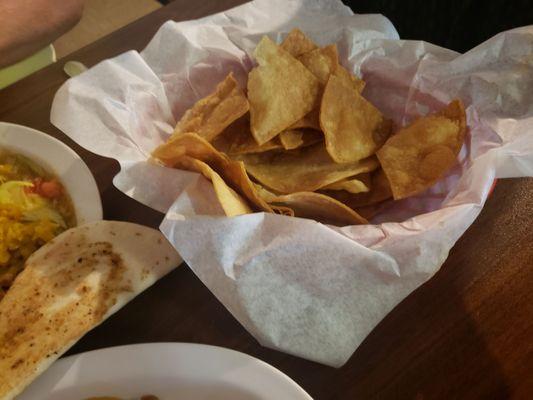 Homemade chips and salsa