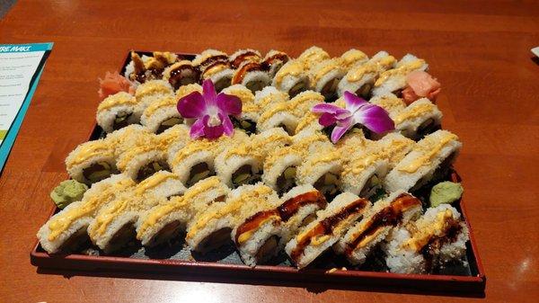 Spicy Tuna, Spicy Salmon & Mexican rolls