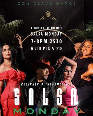 2 Salsa Classes every Monday 7-8pm