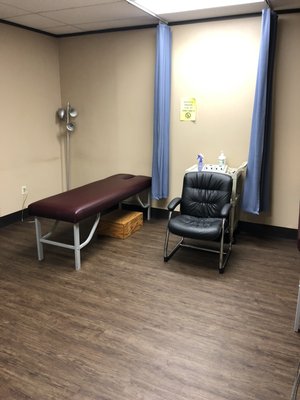 Austin Total Healthcare South Austin Clinic. COVID 19 social distance treatment area.