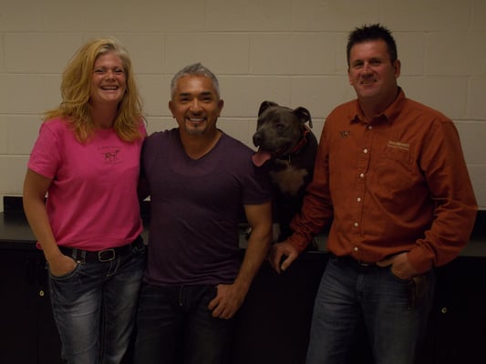 Dogwatch® Hidden Fence owners hanging with Cesar Millan