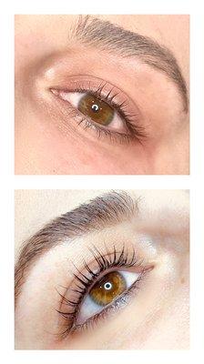 Lash lift & tint before / after