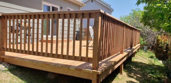 28x16 treated pine deck