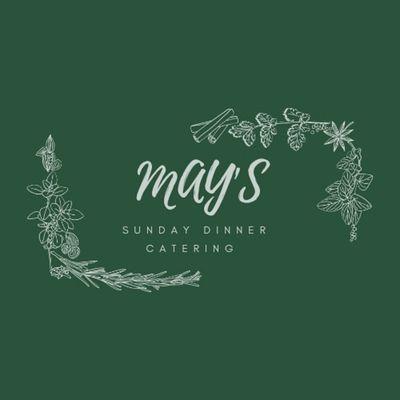 Hello and welcome to Mayssundaydinnercatering 
Here to care for all your catering needs!