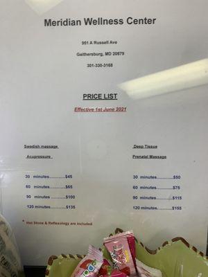 New price list as of June 2021