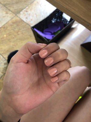 Manicure with normal polish