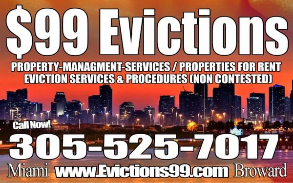 SERVING ALL MIAMI DADE AND BROWARD COUNTIES. RESIDENTIAL AND COMMERCIAL EVICTIONS