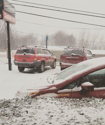 Snowy day at Luzerne Tire!